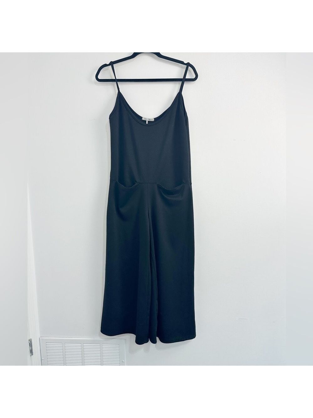 Oak + Fort Wide Leg Cropped Jumspuit in Black OS